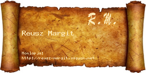 Reusz Margit névjegykártya